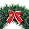 17" Green Tinsel Artificial Christmas Wreath with Bow